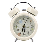 White Black Household Retro Alarm Clock Round Number Double Bell Desk Table Digital Clock Home Decor