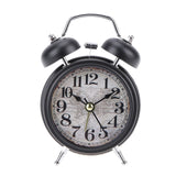 White Black Household Retro Alarm Clock Round Number Double Bell Desk Table Digital Clock Home Decor