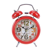 White Black Household Retro Alarm Clock Round Number Double Bell Desk Table Digital Clock Home Decor