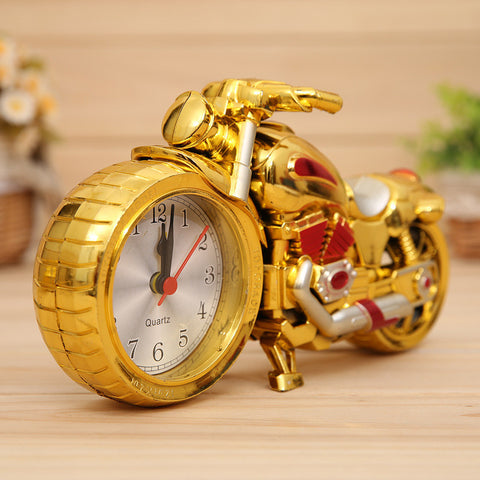 Student's Gift Birthday Gift Motorcycle Alarm Clock Home Decorator Crafts (Clock Part Pattern Will Random)