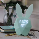 Rabbit Model Alarm Clock Intelligent Voice Control USB Charging Small Light