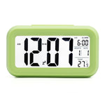 Battery Operated Small Digital Alarm Clock - for Travel with Extra Large Display, Snooze, Date, Temperature and Light Sensor